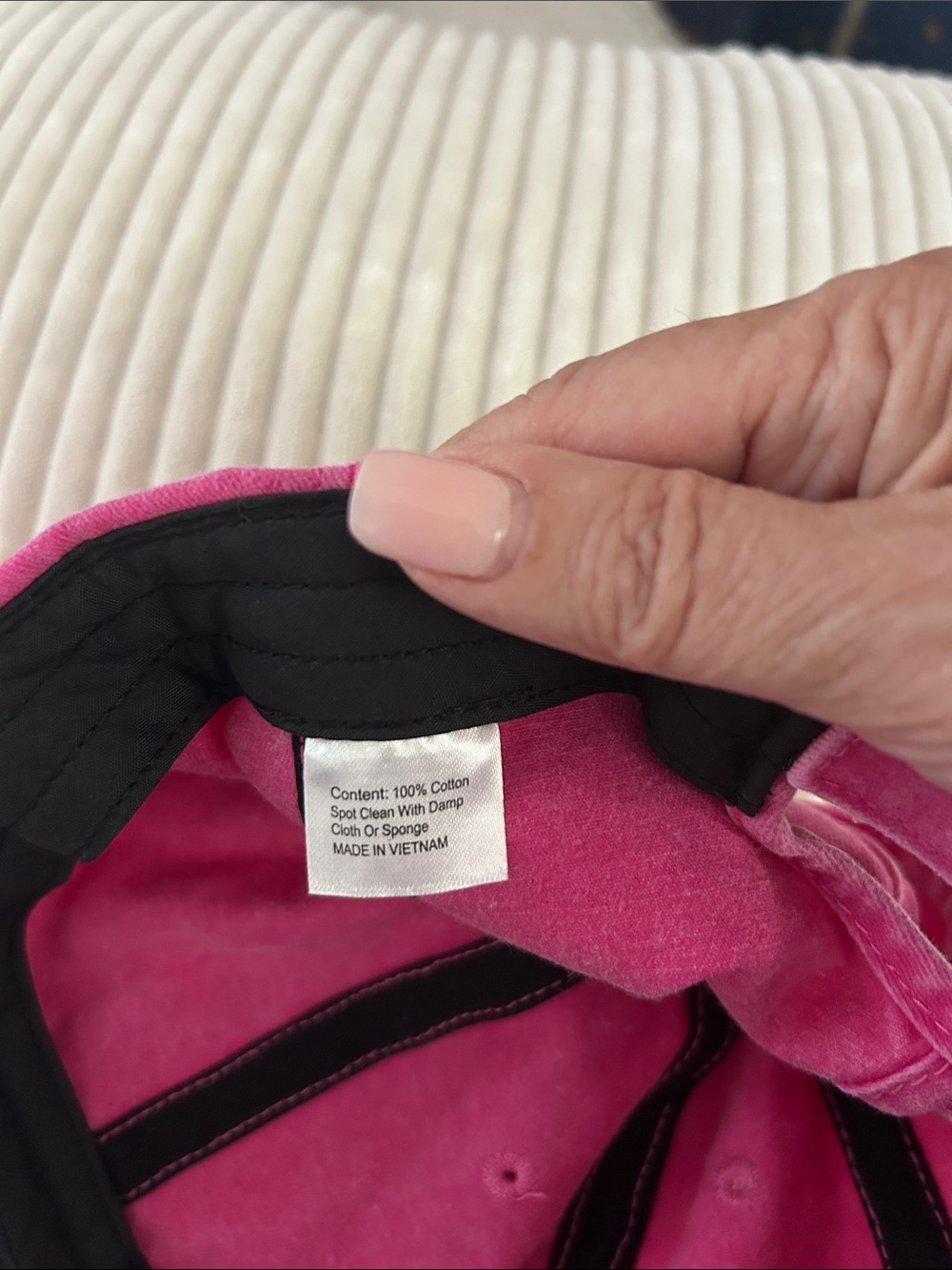 Girls' Pink Embroidered Cat Baseball Cap - Picture 6 of 6
